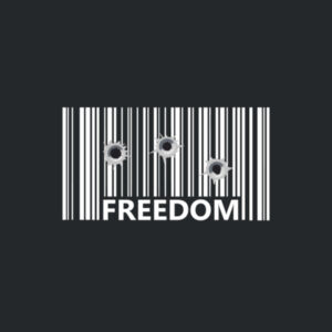 Freedom with Bullets White Design